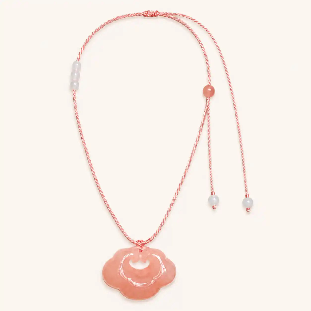 Peach Blossom Lock Pendant Necklace