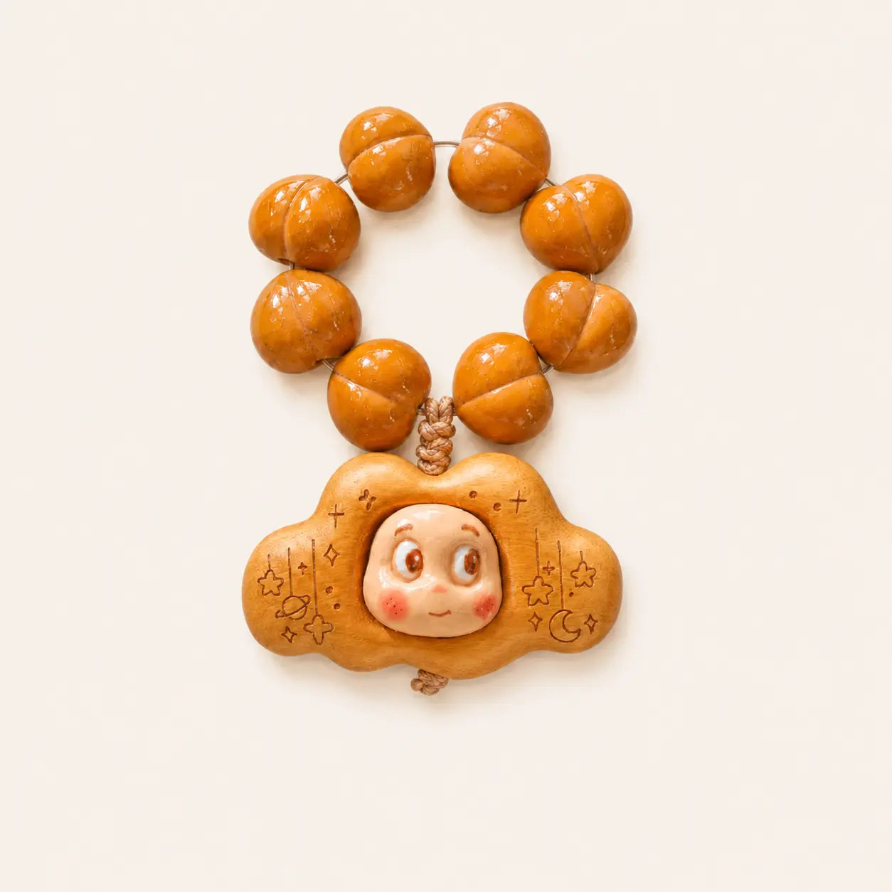 Peach Pit Handheld Beads