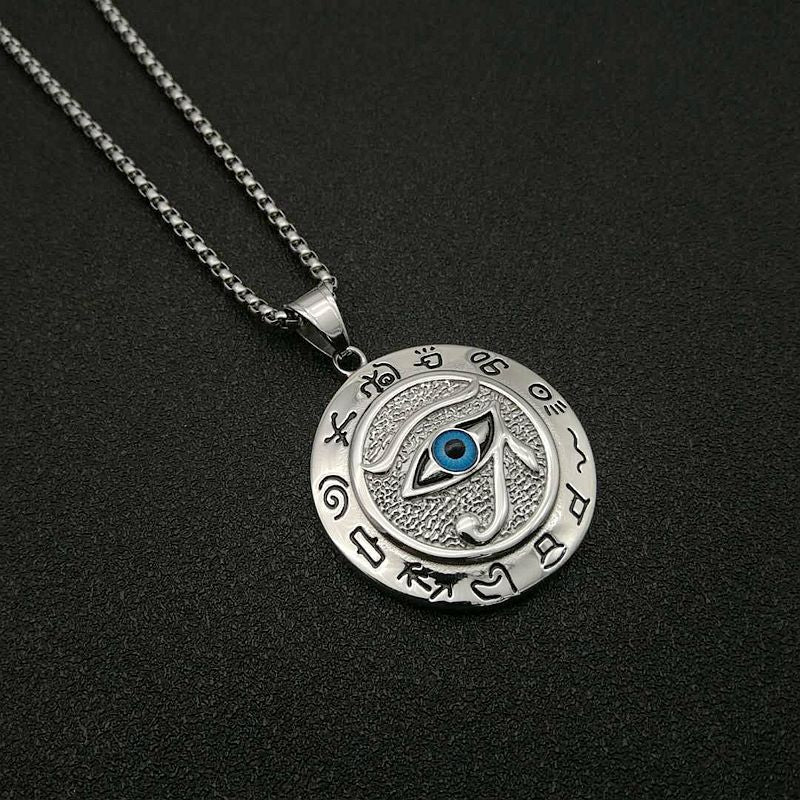 Silver Evil Eye pendant necklace – TheFuMaster protective charm jewelry