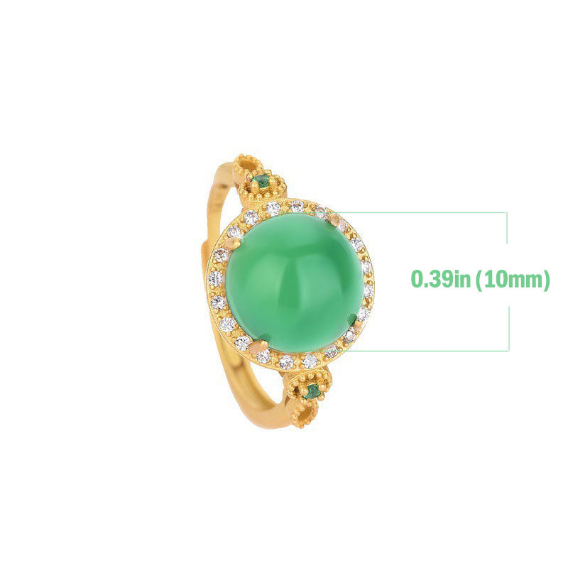 Green Jade Ring size chart – 10 mm gem measurement energy jewelry guide TheFuMaster