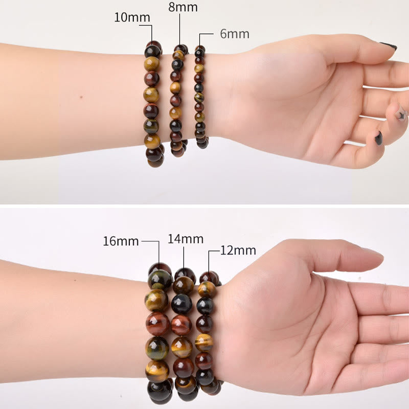 Comparison of Tiger’s Eye bead sizes in TheFuMaster energy collection