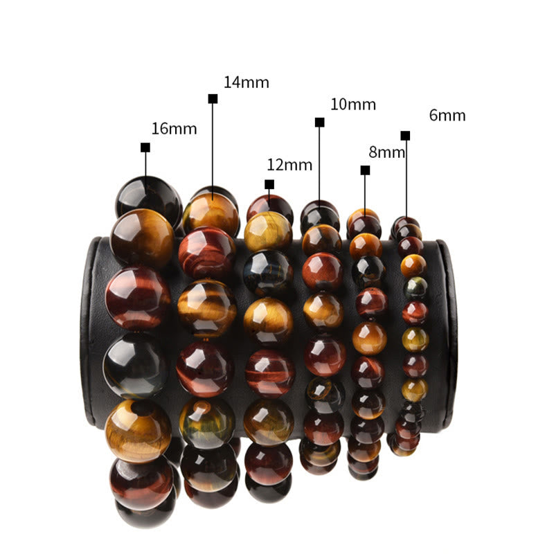 Tiger’s Eye Bracelet available in multiple bead sizes – 8mm to 16mm – from TheFuMaster