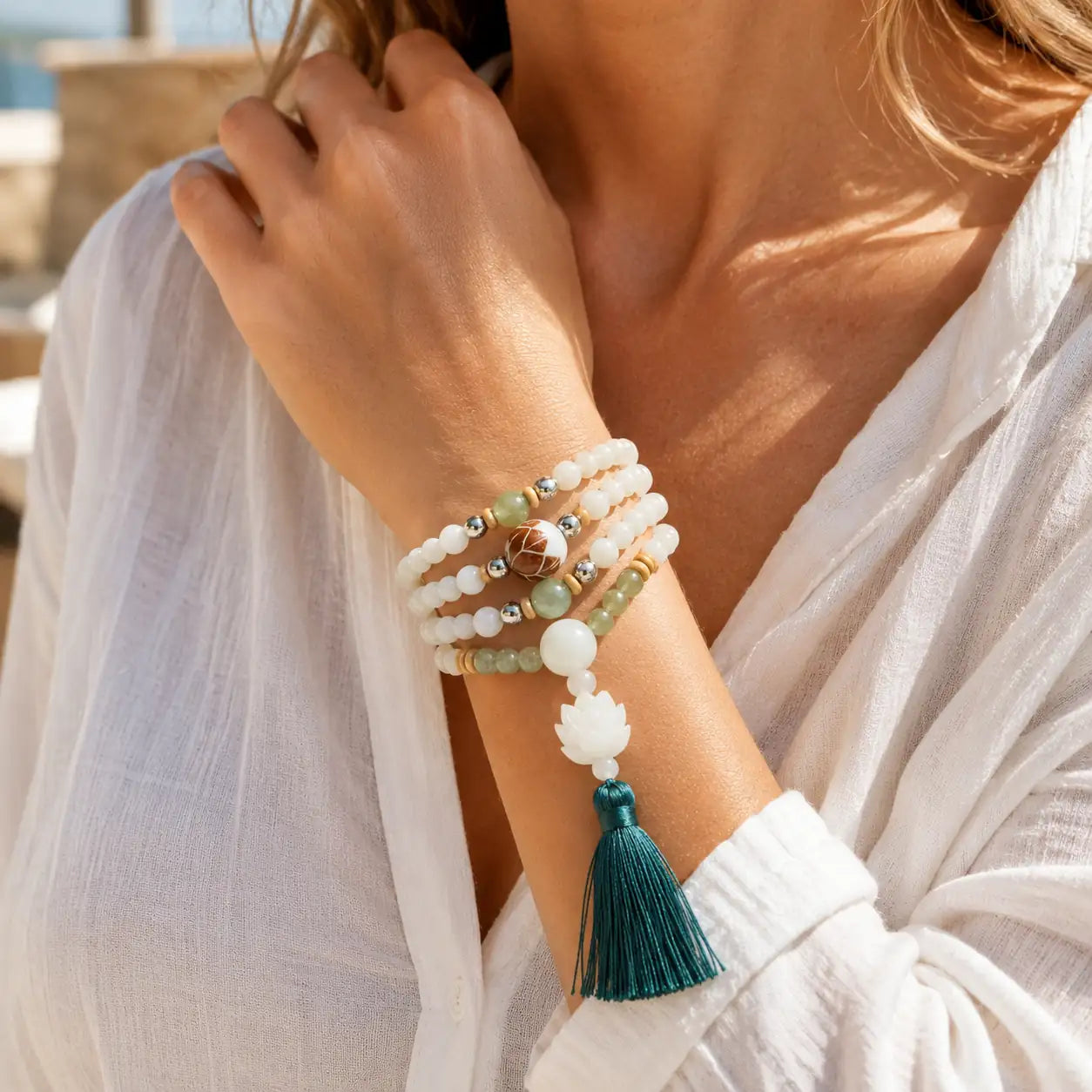 Energy jewelry lifestyle image for mindful intention and daily ritual by TheFuMaster