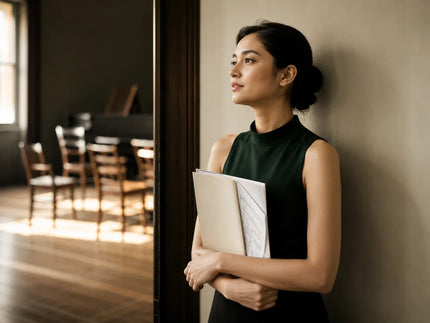 Performer waiting outside an audition room with notes for calm confidence