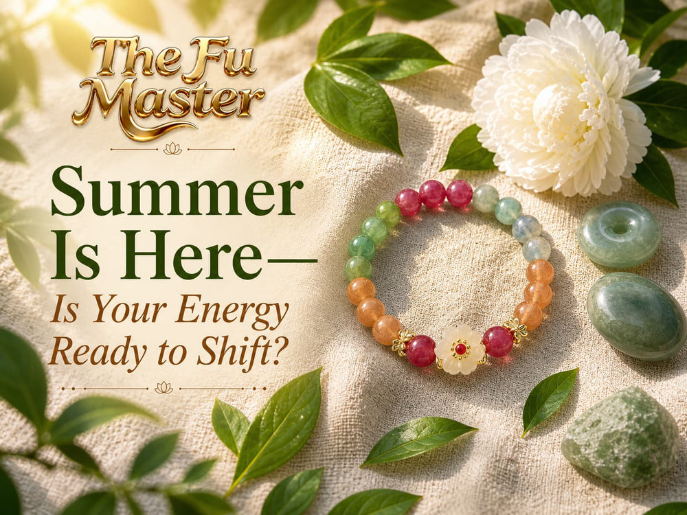 Summer energy shift with green jade bracelet and Eastern seasonal ritual mood by TheFuMaster