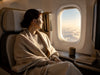 Calm airplane cabin view for a long flight travel energy article