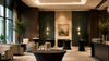 Empty professional networking lounge for calm confidence and clear conversation