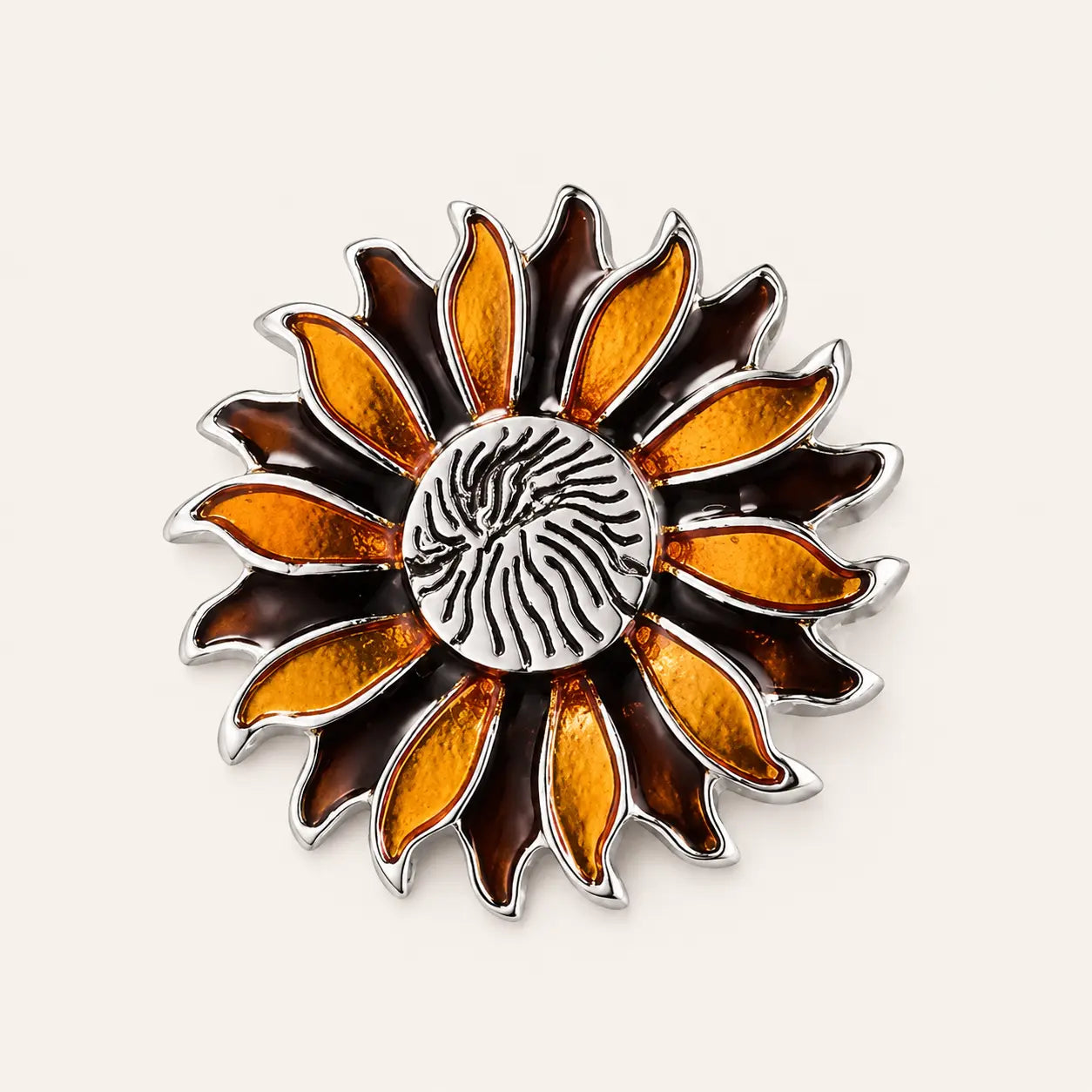Radiant Luck Sunflower Brooch