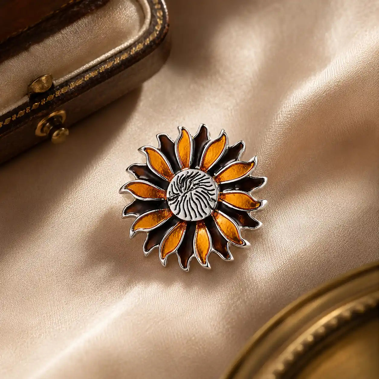 Radiant Luck Sunflower Brooch