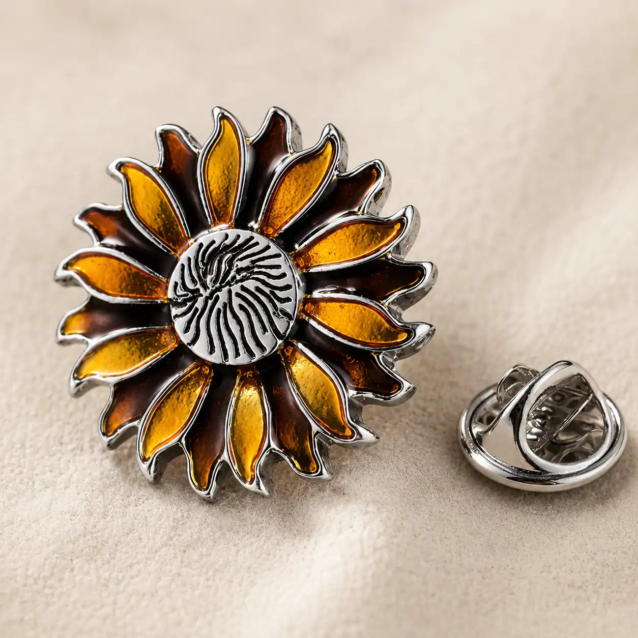 Radiant Luck Sunflower Brooch