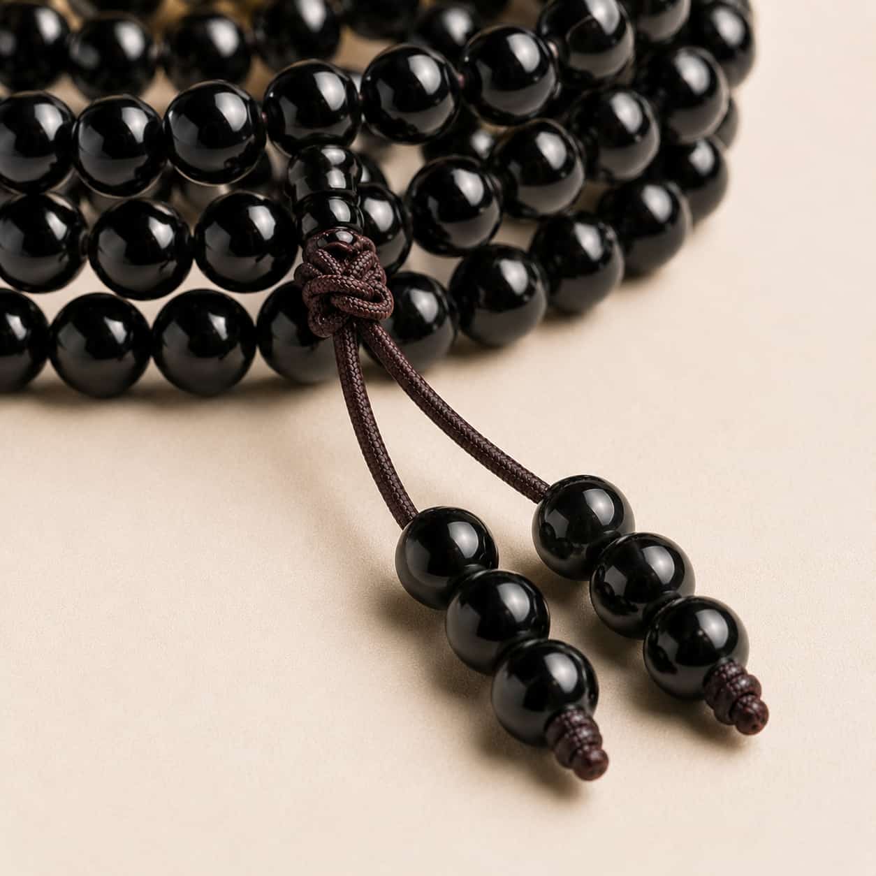 Black Obsidian Round Beads