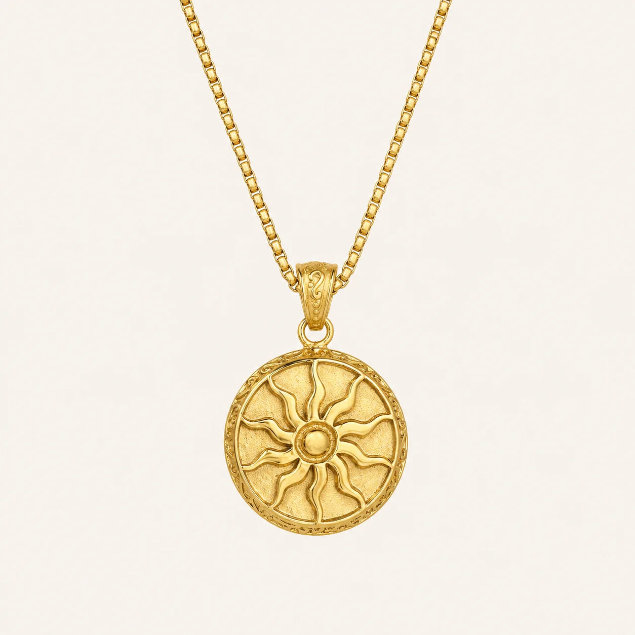 Radiant Luck Sun Pendant Necklace