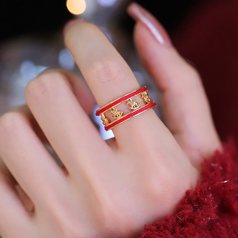 Fortune Horizon Double-Layer Copper Ring