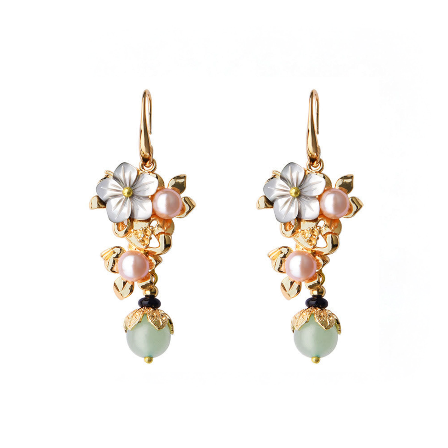 Tridacna Flower Drop Earrings