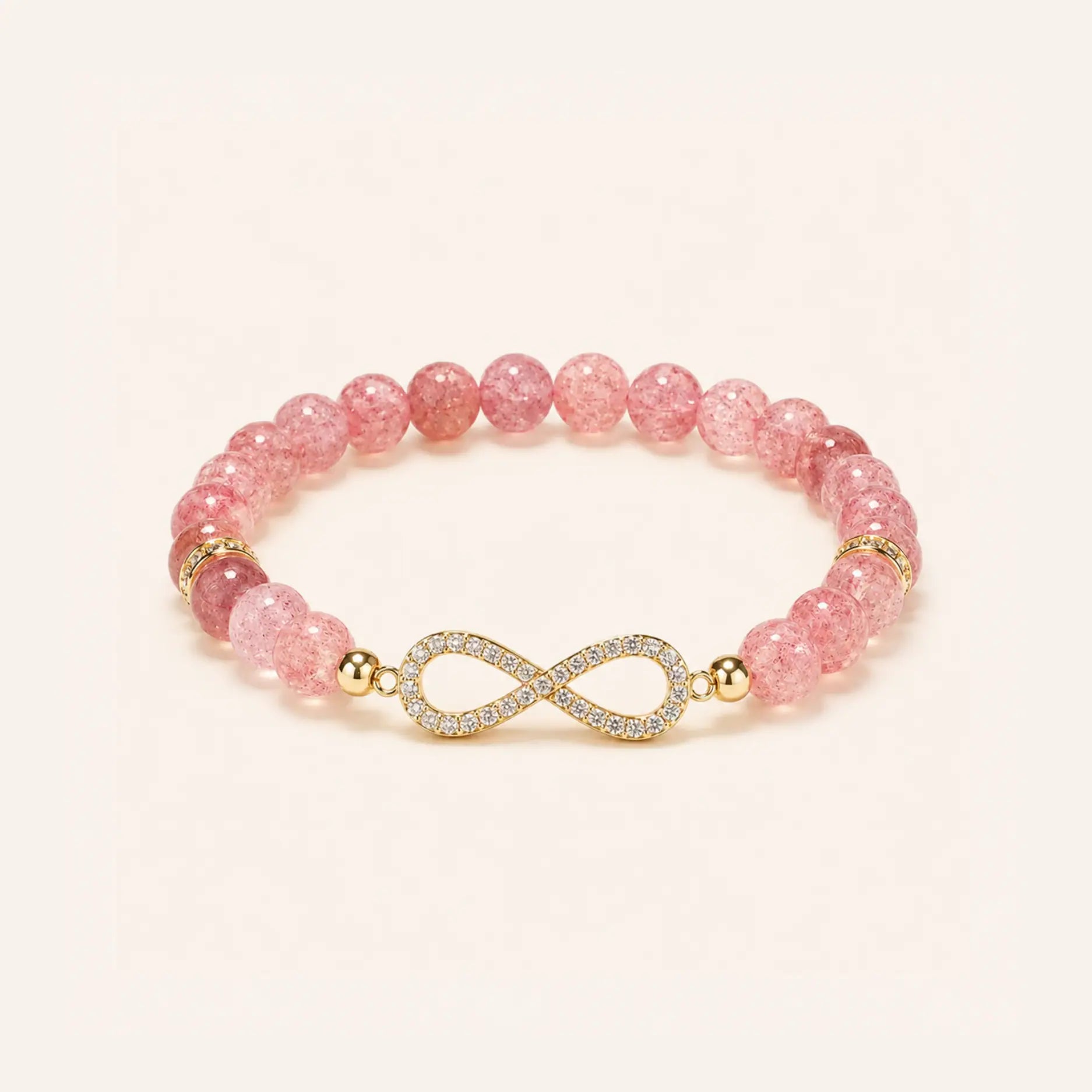 Pink Stone Beaded Bracelet