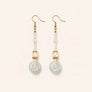 Peace Buckle Pearl Drop Earrings