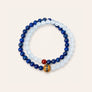 Lapis Lazuli Blue Chalcedony Double Wrap Bracelet
