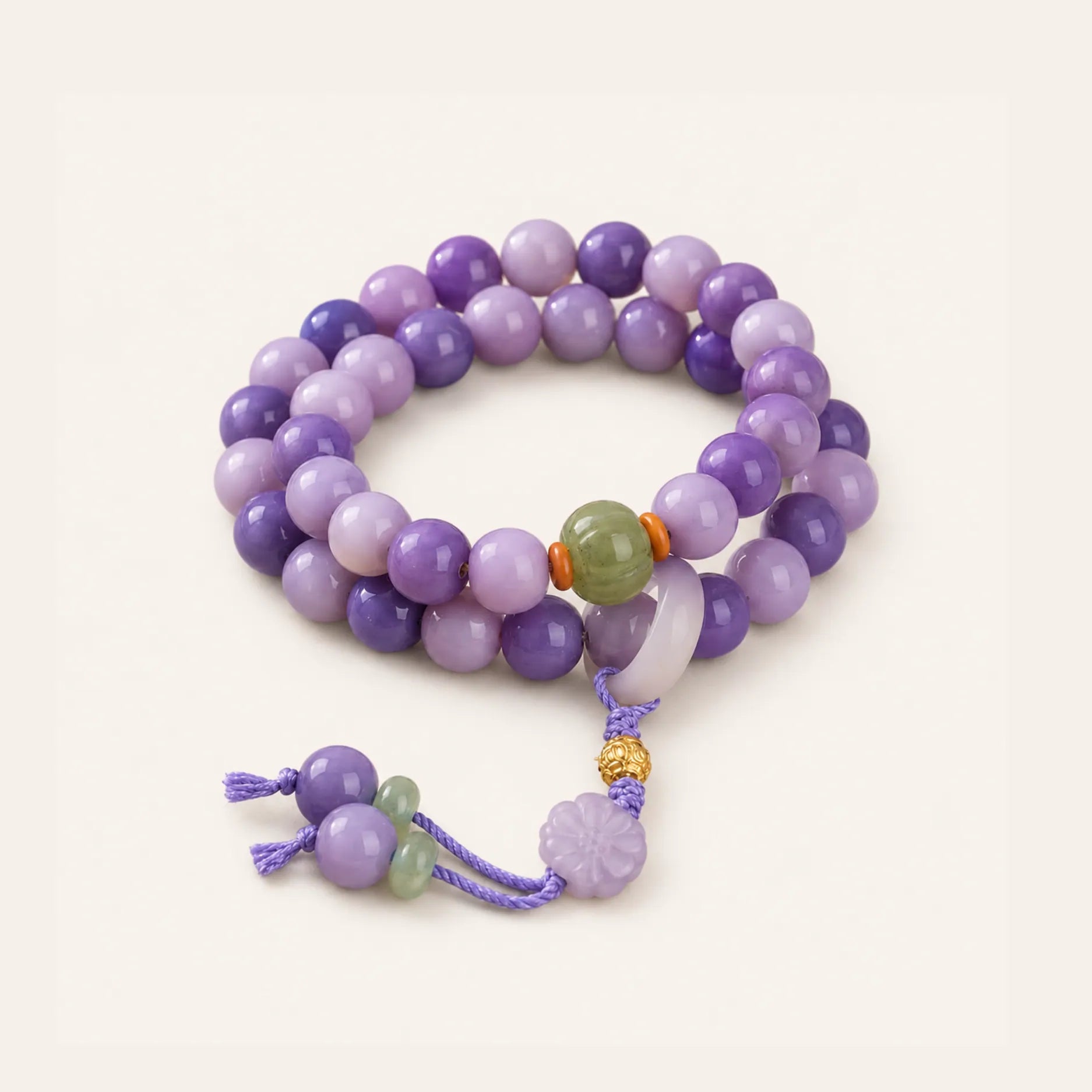 Purple Bodhi Mala Bracelet