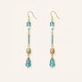 Blue Jade Stone Drop Earrings