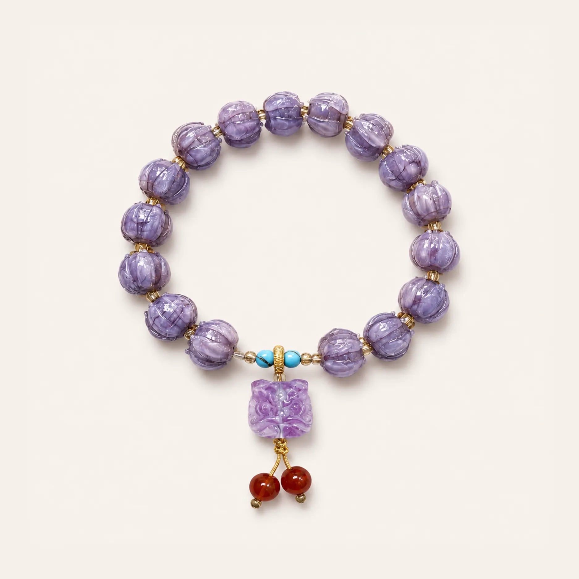 Purple Liuli Lotus Bracelet