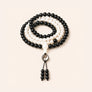 Two Forces White Jade Ebony Yin Yang 108-Bead Mala