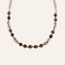 Tiger Eye Silver Bead Protection Necklace