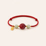 Red Cinnabar Rooster Zodiac Bracelet