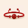 Vermilion Ox Red String Bracelet