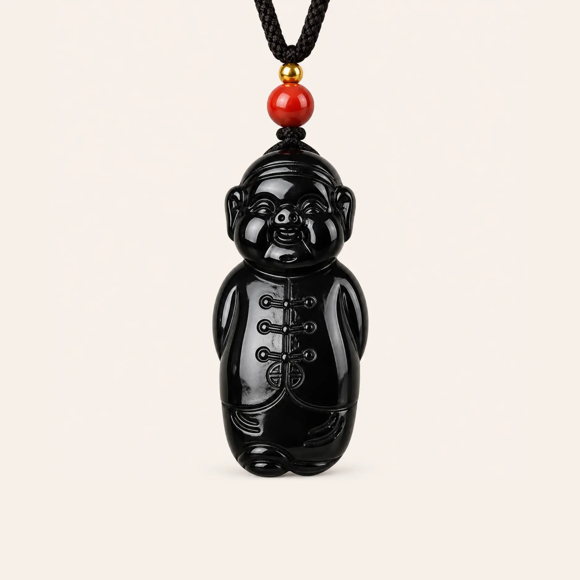 Black Hetian Jade Lucky Pig Pendant