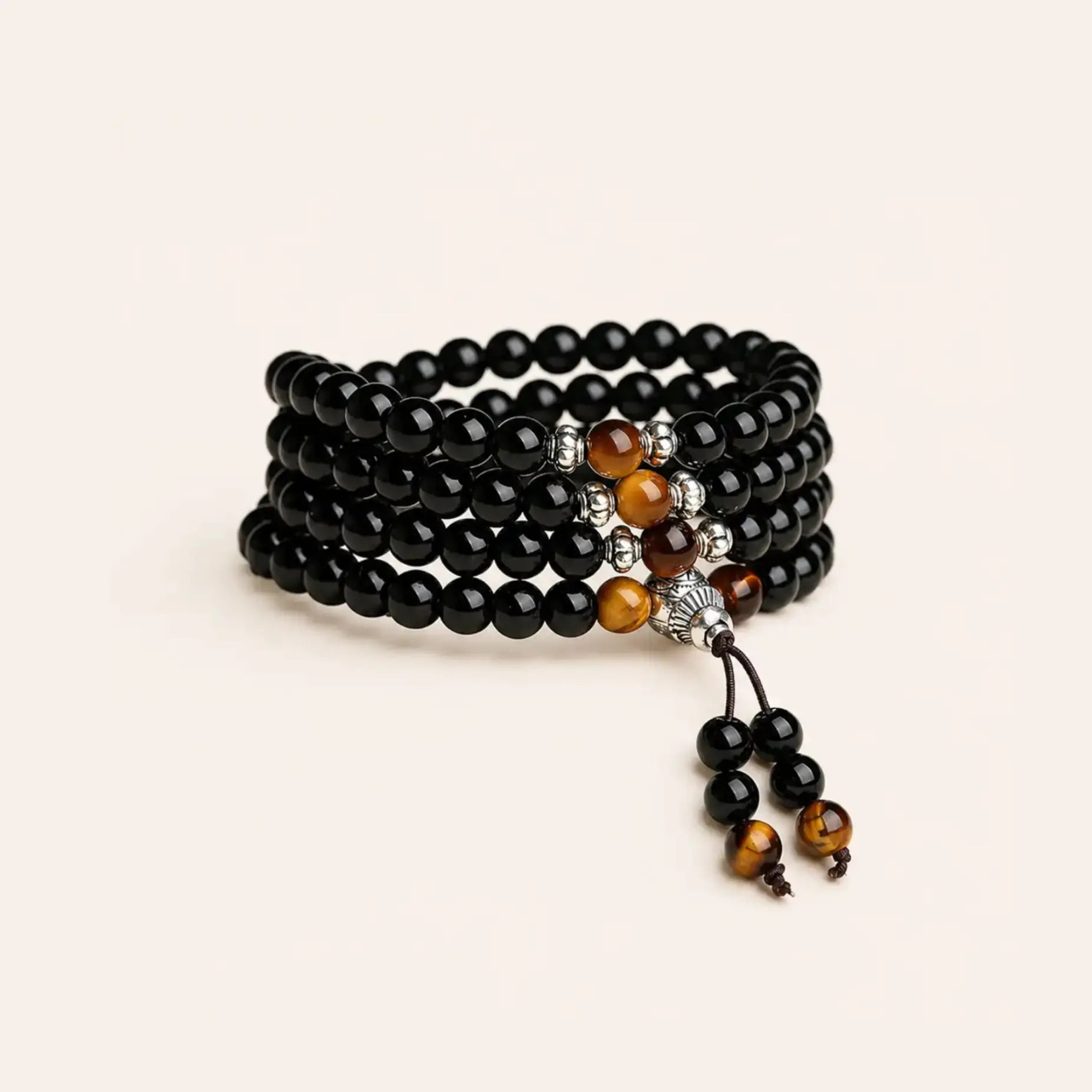Obsidian Tiger Eye Mala