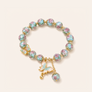 Teal Glass Butterfly Bracelet