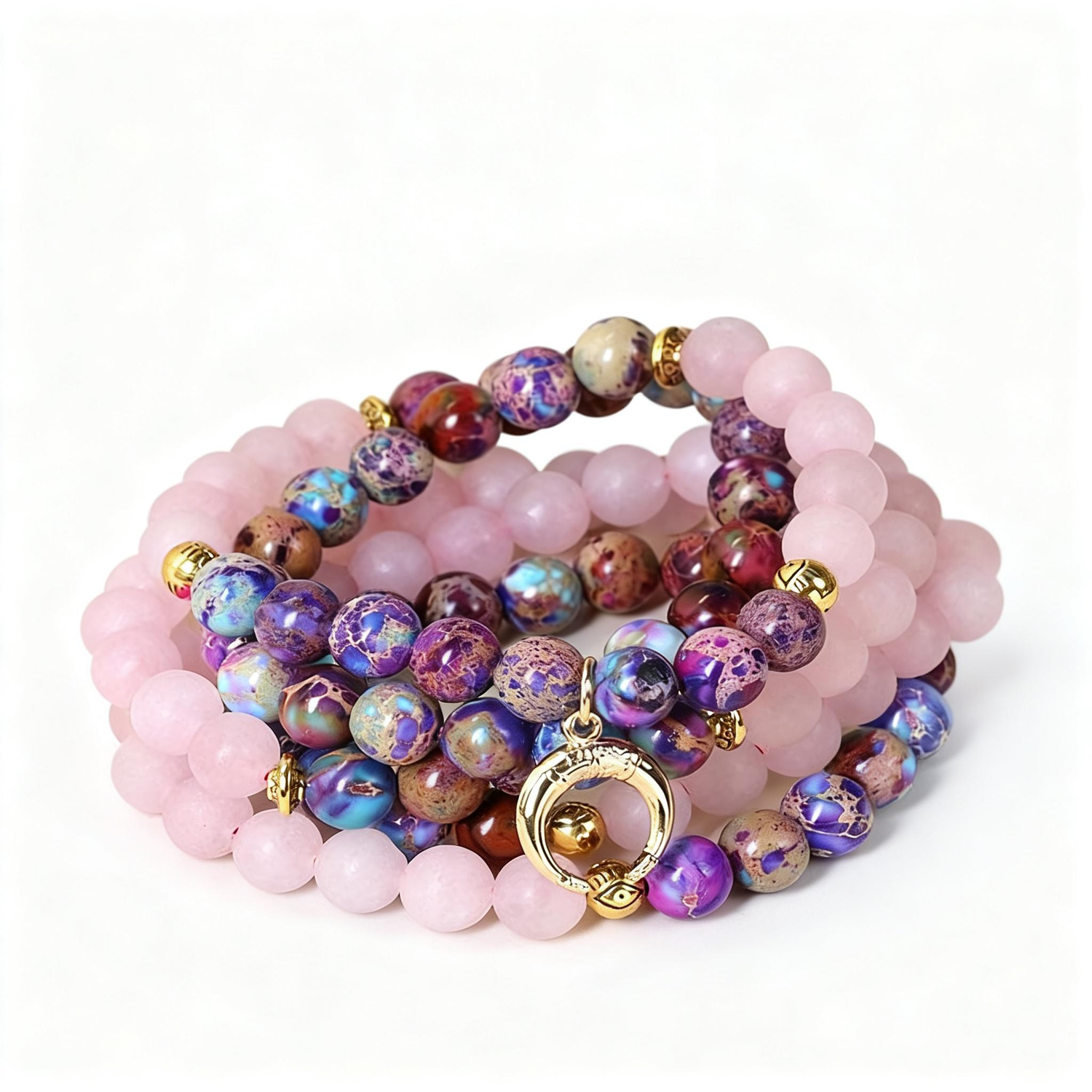 Serene Heart Rose Quartz Mala