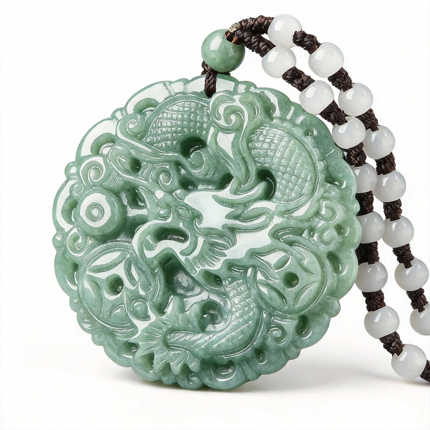 Imperial Pulse Jade Dragon Pendant
