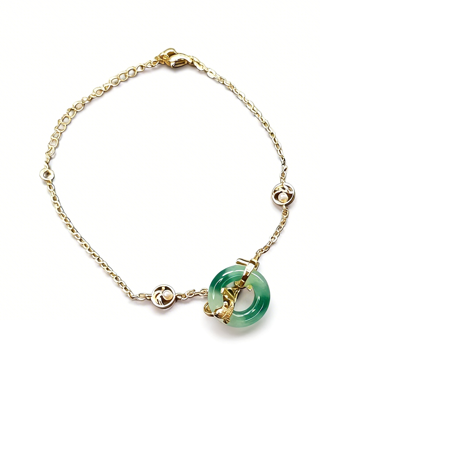 Cyan Jade Koi Harmony Bracelet | Flow & Serenity