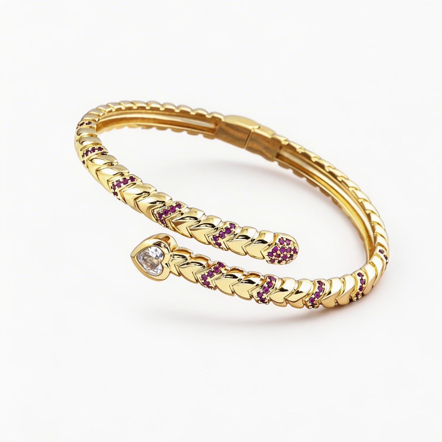 Serpentine Grace Lunar Silver Bangle