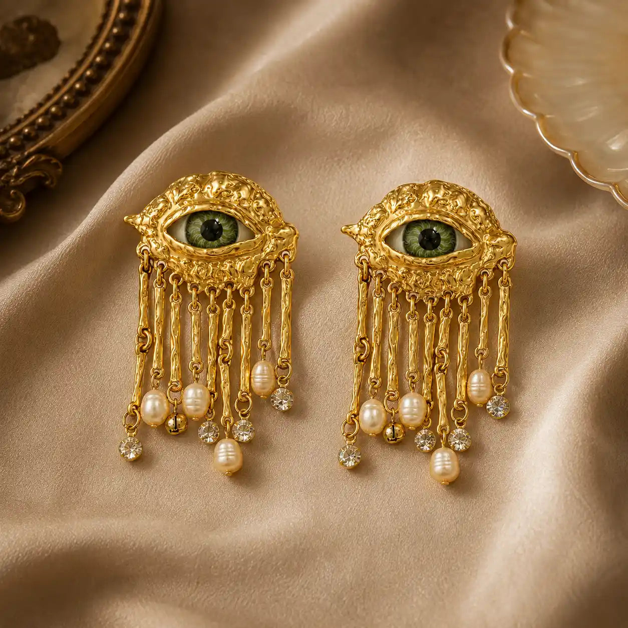 Vintage Protective Evil Eye Earrings