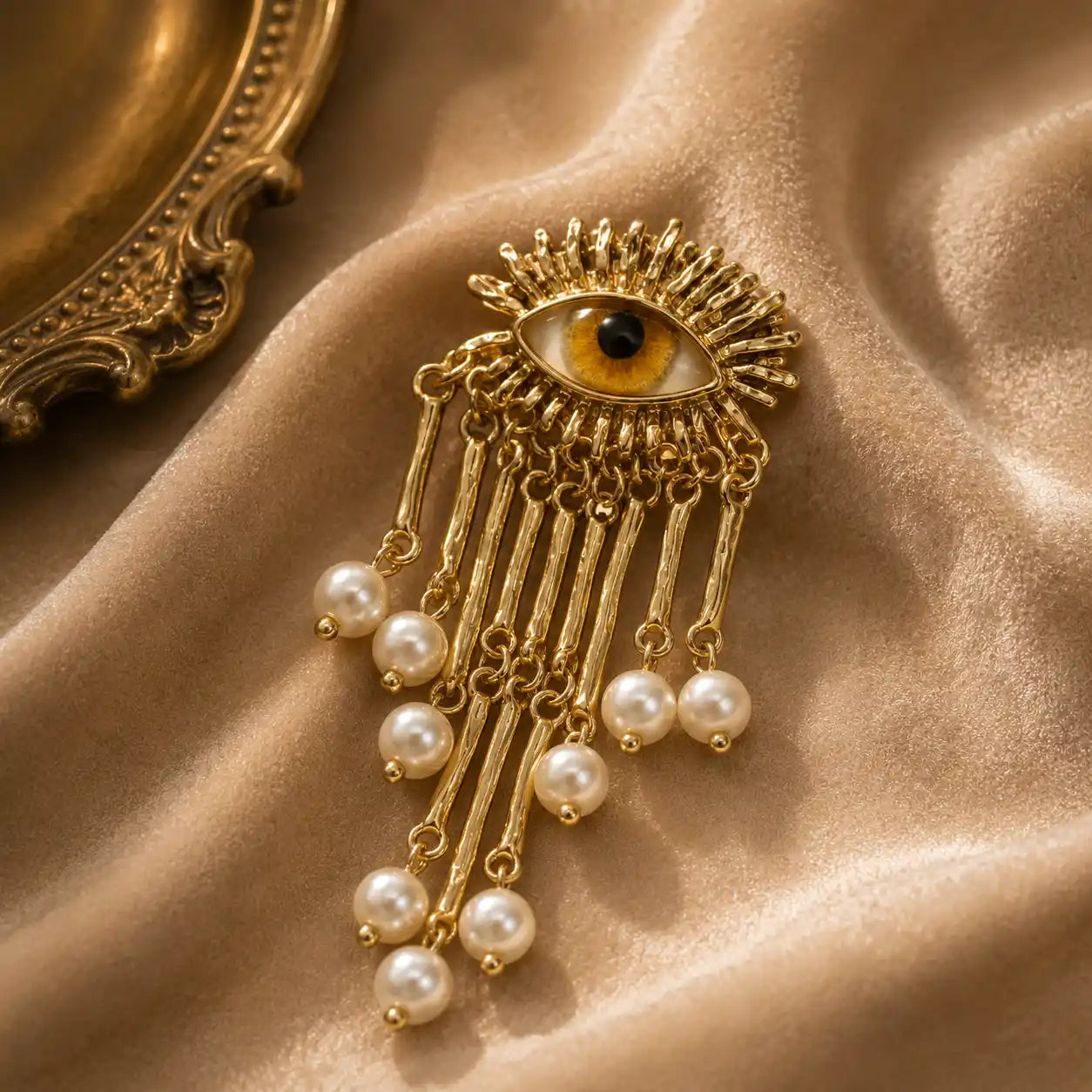 Vintage Protective Evil Eye Brooch
