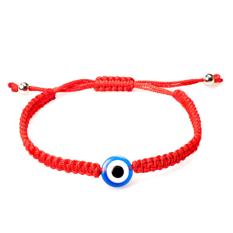 Sequenced Shield Seven Knot Red String Set (4pcs)