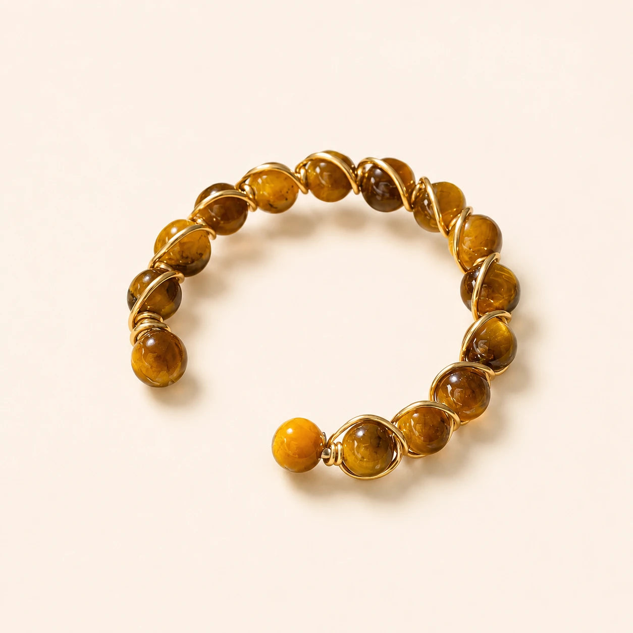 Wealth Tiger Eye Open Ring