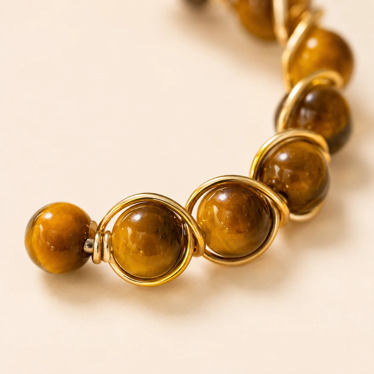 Wealth Tiger Eye Open Ring