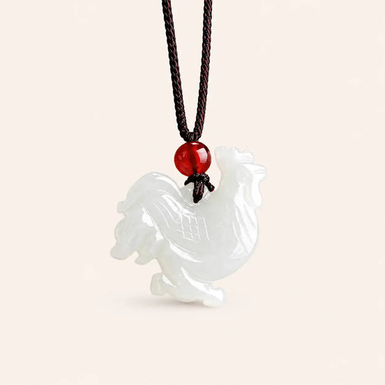 Jade zodiac rooster pendant by TheFuMaster