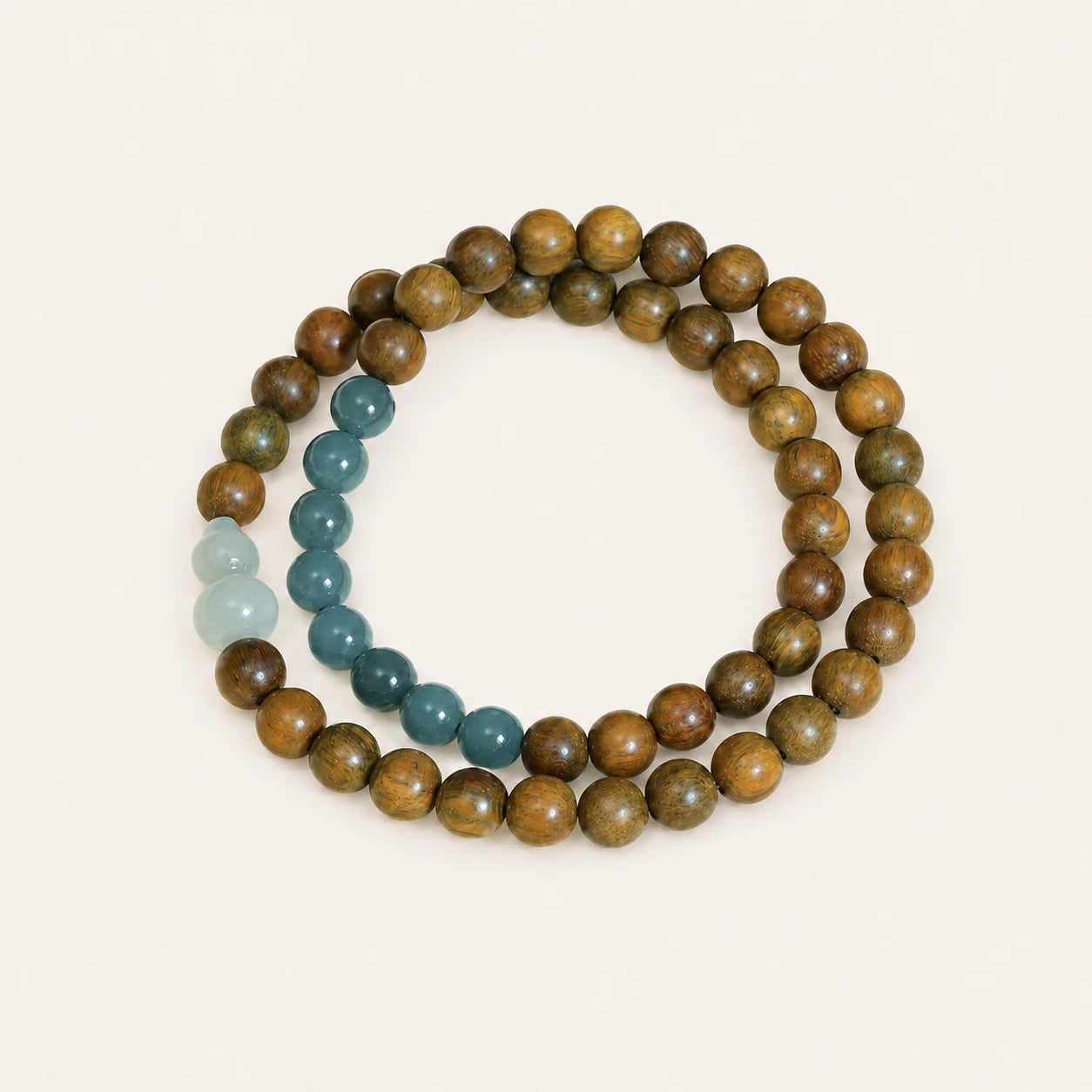Calm Sandalwood Jade Meditation Bracelet
