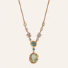 Harmonious Green Butterfly Flower Necklace