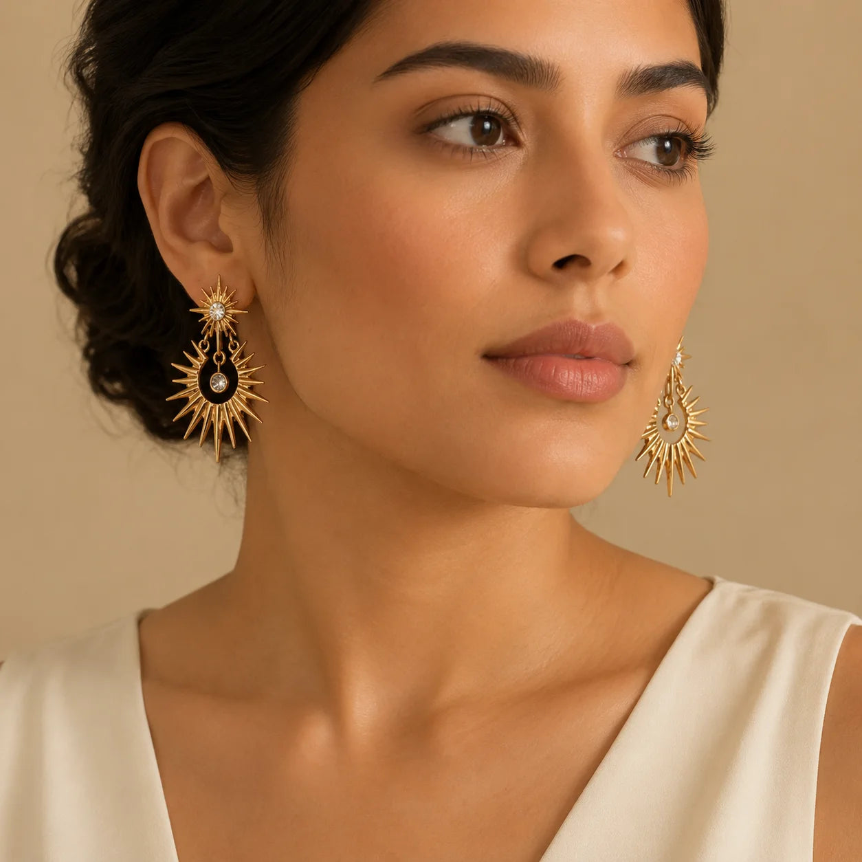 Radiant Starburst Stud Earrings