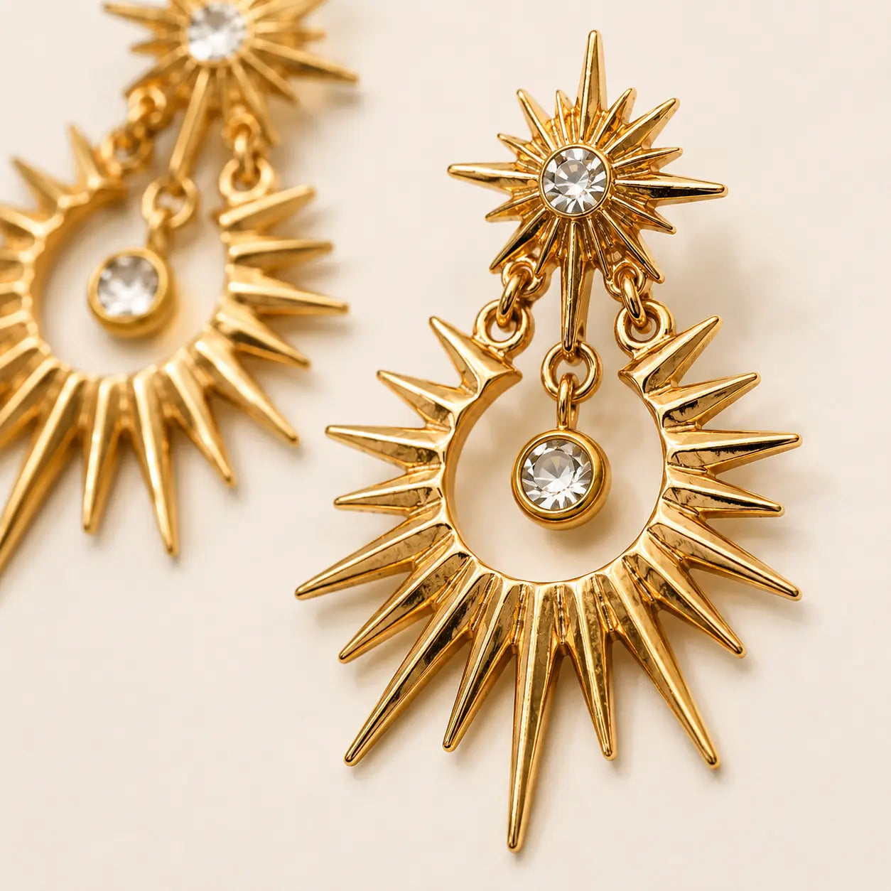 Radiant Starburst Stud Earrings