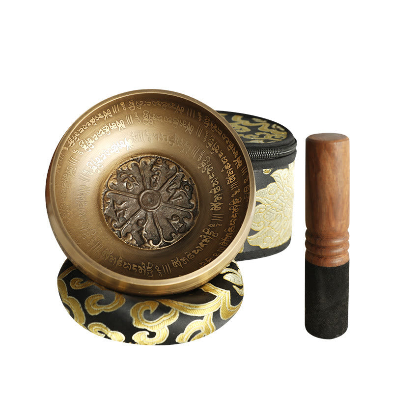 Tibetan Sacred Bronze Meditation Sound Bowl Set