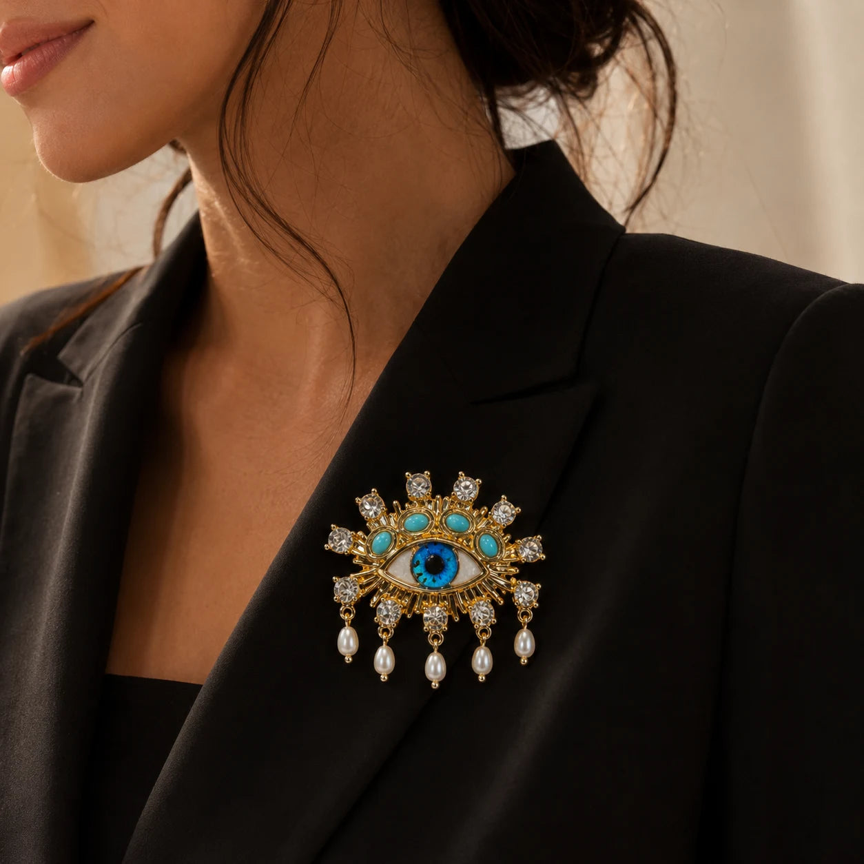 Protective Evil Eye Brooch