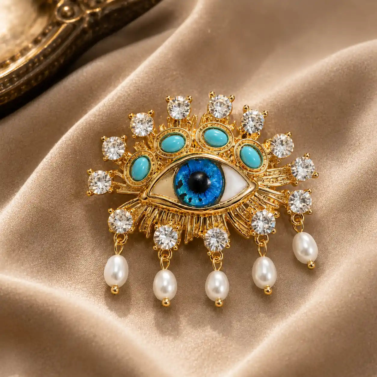 Protective Evil Eye Brooch