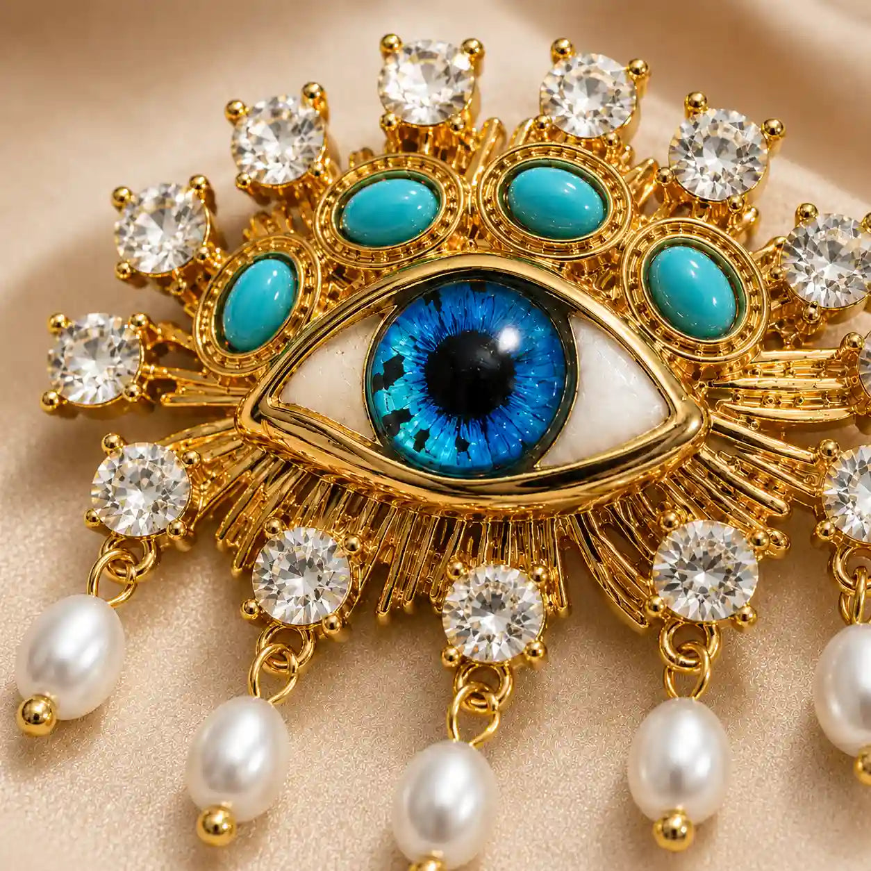 Protective Evil Eye Brooch