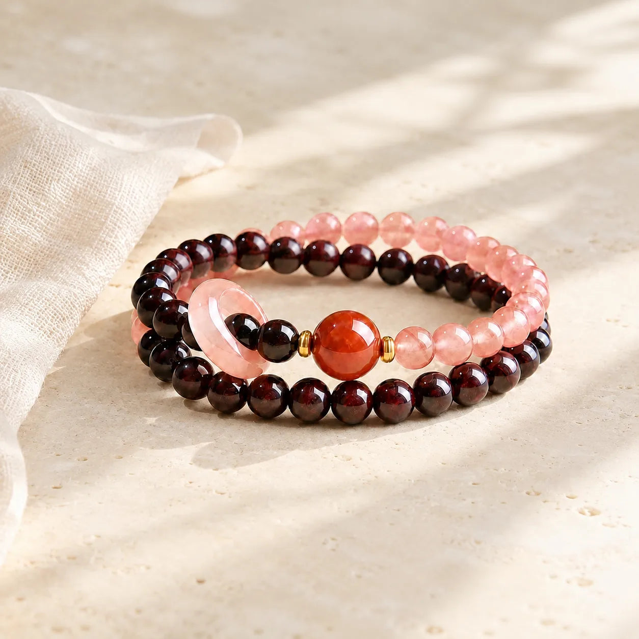 Joyful Fortune Sandalwood Agate Bracelet